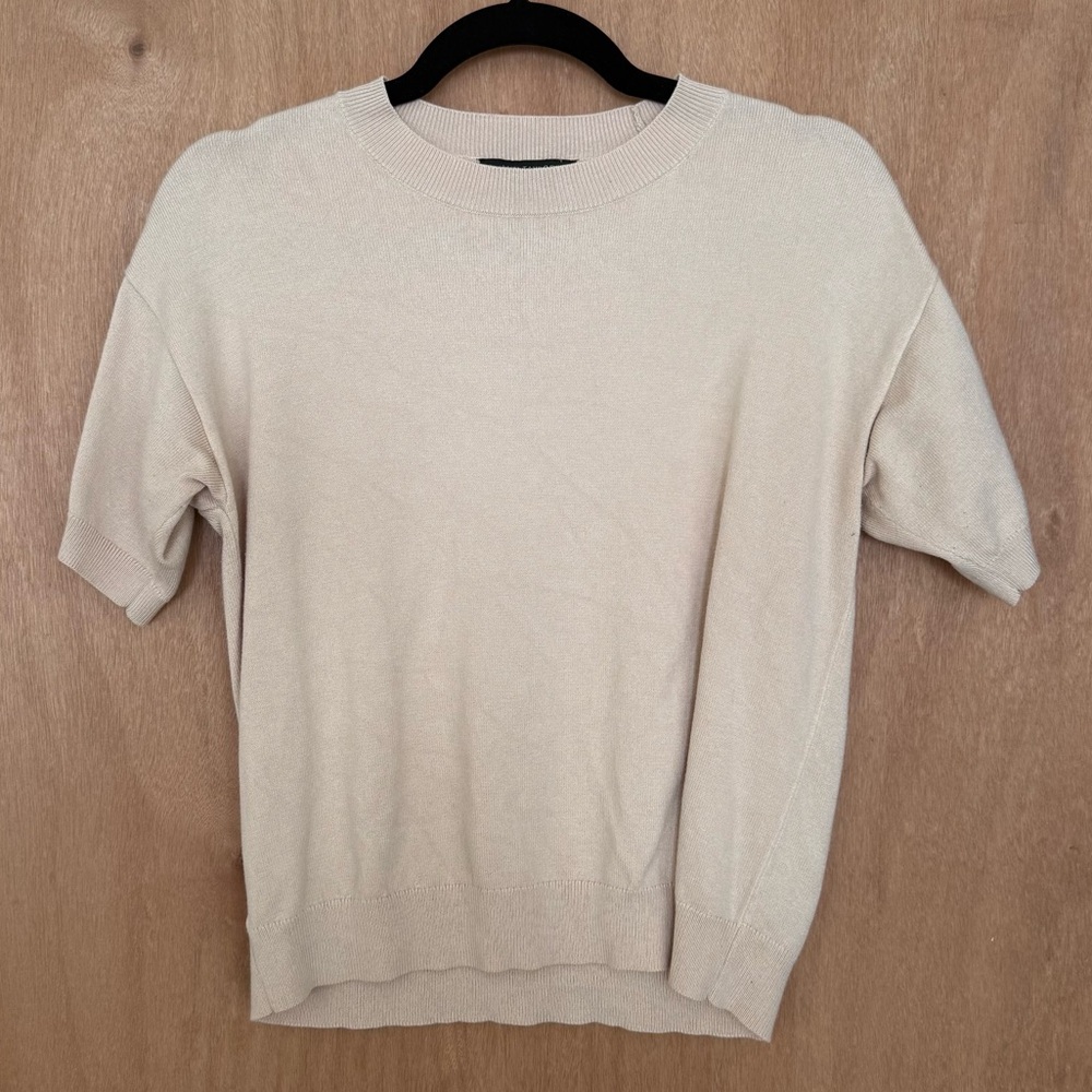 Ann Taylor Cream Knit Sweater Top